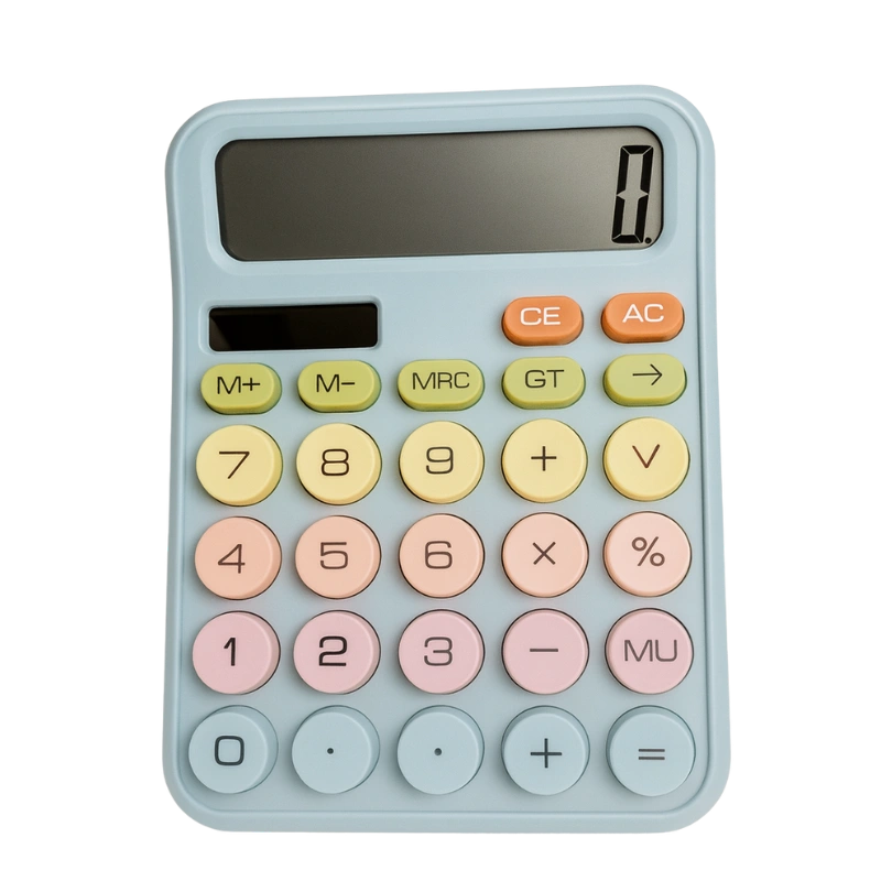 CALCUL01R Calculatrice Électronique RH2208B – Grand Écran LCD, Design Moderne