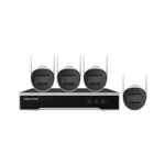 HIKVISION NK42W0HD – Kit de Vidéosurveillance Wi-Fi 4 Caméras 1080p avec NVR Sans Fil, Vision Nocturne et Stockage 1 To