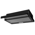 Schneider F560BL-SCH – Hotte Télescopique 60 cm Noire, Aspiration Puissante & Design Intégré