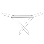 Bonomi 2971 Sèche-Linge Inox – Étendoir Pliable, Solide et Pratique pour Intérieur ou Extérieur