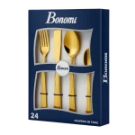 Bonomi 6019G Couverts de Table – Ensemble Élégant en Acier Inoxydable, Solide et Raffiné