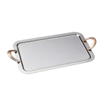 Bonomi Seden T-2 Plateau en Inox avec Anses Argentées – Élégant, Résistant et Pratique