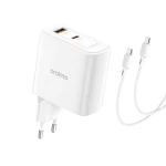 oraimo PowerGaN 45 – Kit Chargeur 45W GaN + Câble Type-C→Type-C, Charge Ultra-Rapide