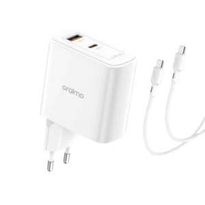 oraimo PowerGaN 45 – Kit Chargeur 45W GaN + Câble Type-C→Type-C, Charge Ultra-Rapide