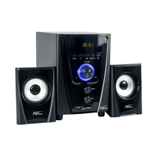 AZATECH AZ-SP-2001BT Haut-parleur Subwoofer Bluetooth (AC/DC 12 V, Carte SD/MMC, USB, Radio FM)