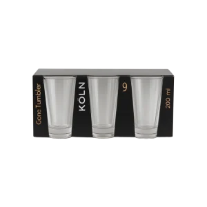 KOLN Verres à Eau 200 ml – Lot de 8 Gobelets Transparants Élégants