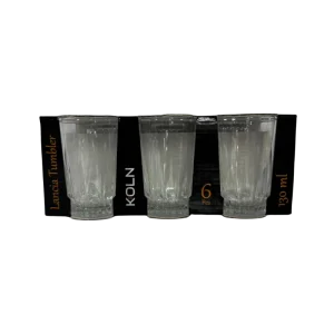 KOLN Verres à Eau Lancia Tumbler 130 ml – Lot de 6 Gobelets Transparants Élégants