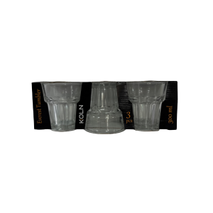 KOLN Verres à Eau Everest Tumbler 300 ml – Lot de 3 Gobelets en Verre Transparent