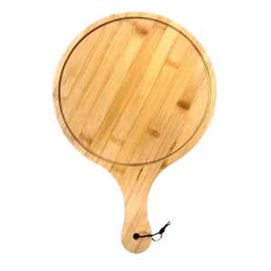 Planche à Découper Ronde en Bambou avec Poignée – 25,5 cm TR183-19 | Naturelle, Durable et Pratique