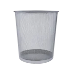 PBL080-19 Poubelle de Bureau Métallique Grise – | Corbeille à Papier Design et Résistante