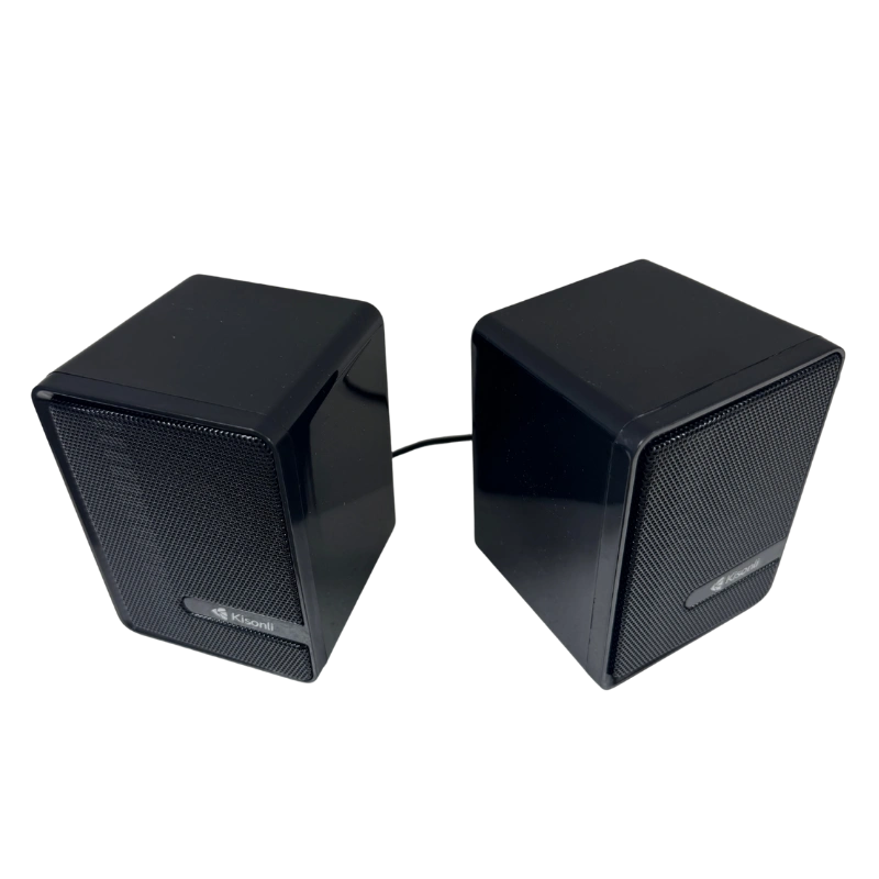 KISONLI SPK02X14 – Mini Haut-Parleurs PC RGB USB – Stéréo 2.0 Compact – Noir – Image 3