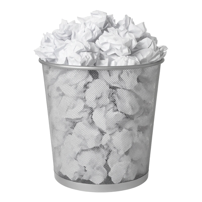 PBL080-19 Poubelle de Bureau Métallique Grise – | Corbeille à Papier Design et Résistante – Image 2