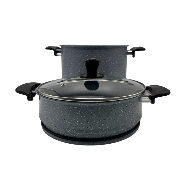 Bonomi HC-CUP0120 Couscoussier Granit 20CM 6L – Marmite Antiadhésive et Résistante – Image 2
