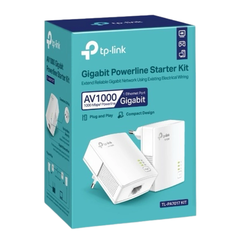TP-Link TL-PA7017 KIT – Powerline AV1000 Gigabit Starter Kit, 1000 Mbps sur le câblage électrique, Port Ethernet Gigabit – Image 6
