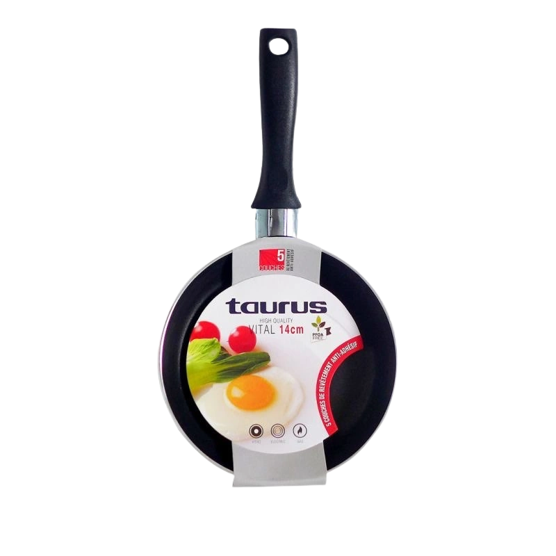 Taurus Vital 14 cm – Poêle Anti-Adhésive Tous Feux (y compris Induction), Design Rouge Compact – Image 3