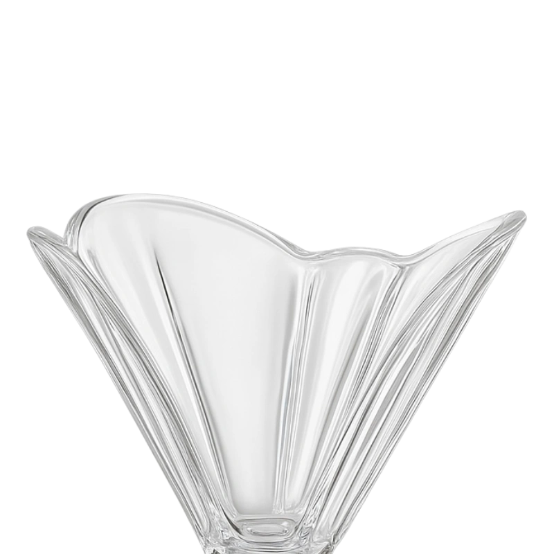Bonomi F167 Set de 6 Coupes à Glace Carrées Fleur – Élégantes, Transparentes et Résistantes – Image 2