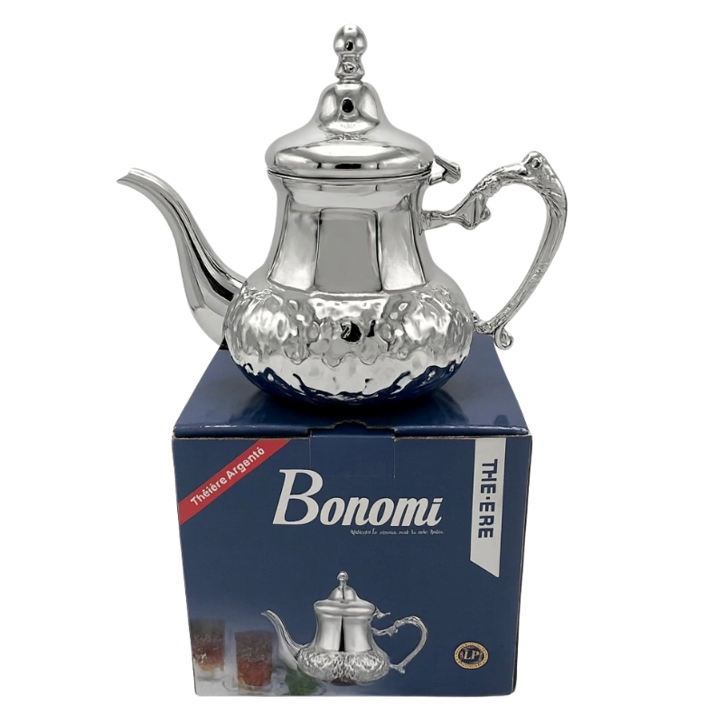 Bonomi WT-TP126-08C Théière Silver Bombée 0.8L – Élégante, Résistante et Design Classique – Image 2