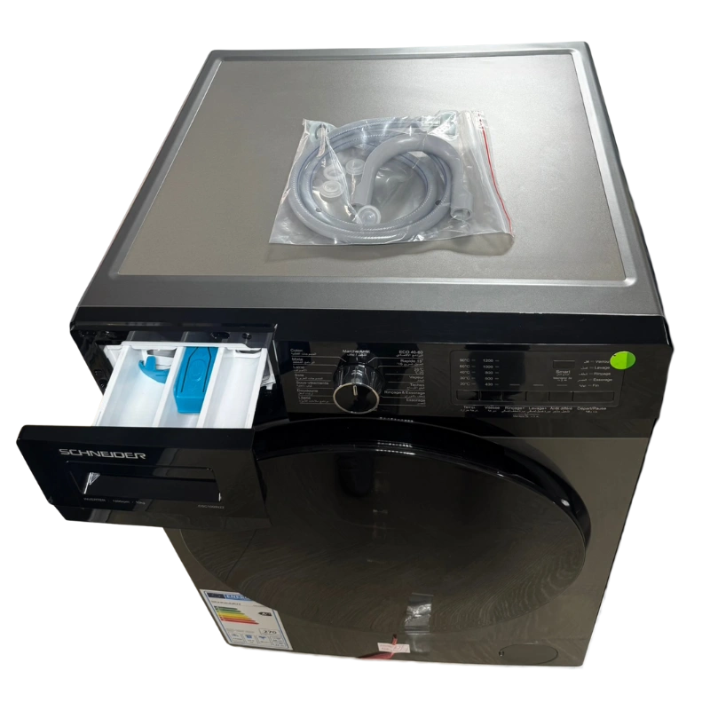 SCHNEIDER CSC90IN22 Machine à Laver 9 kg Inverter – 1200 tr/min, Gris – Image 2