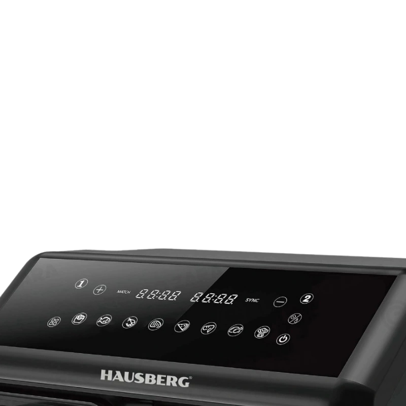 Hausberg HB-2375 Airfryer – Friteuse à Air Électrique Double Panier 8L, Écran Tactile et 8 Programmes de Cuisson (2200–2400W) – Image 4