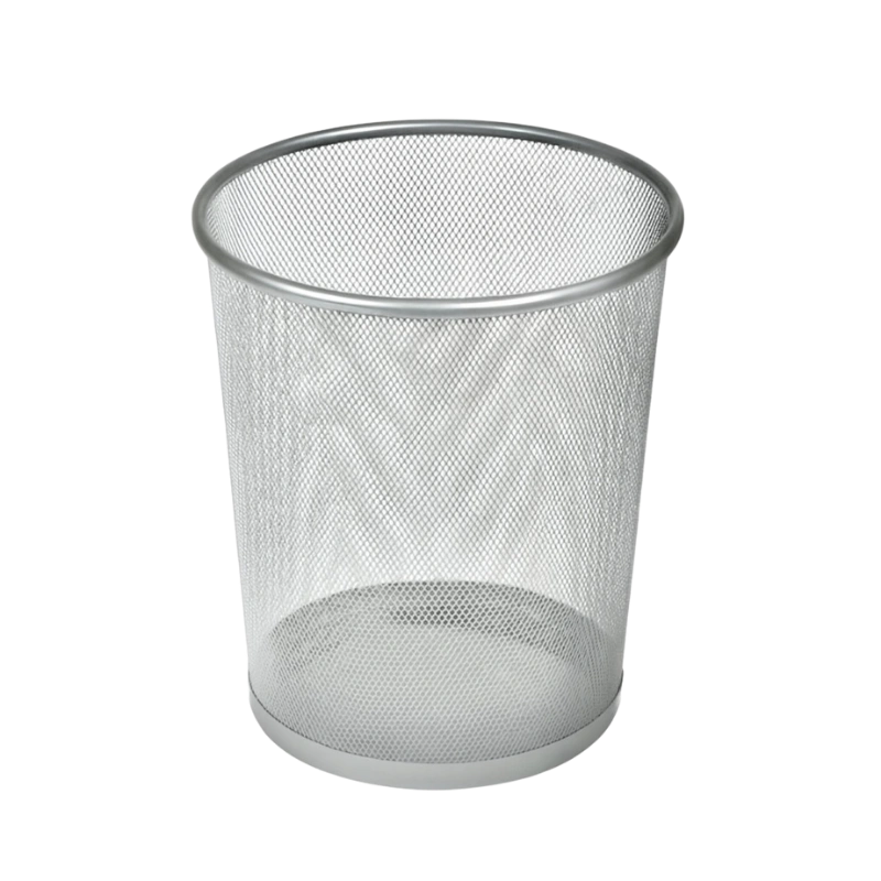 PBL080-19 Poubelle de Bureau Métallique Grise – | Corbeille à Papier Design et Résistante – Image 3