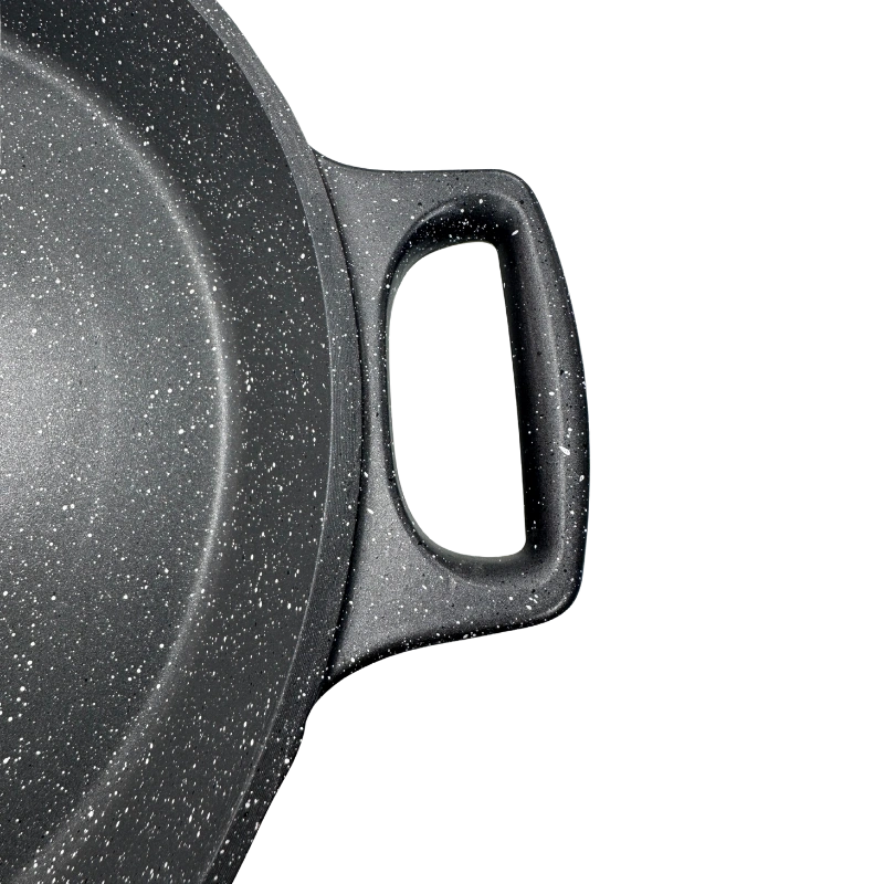 TATCH KHHXP36 Poêle à Paella 36 cm – Plat à Paella en Acier Antiadhésif Noir Sain et Écologique – Image 4