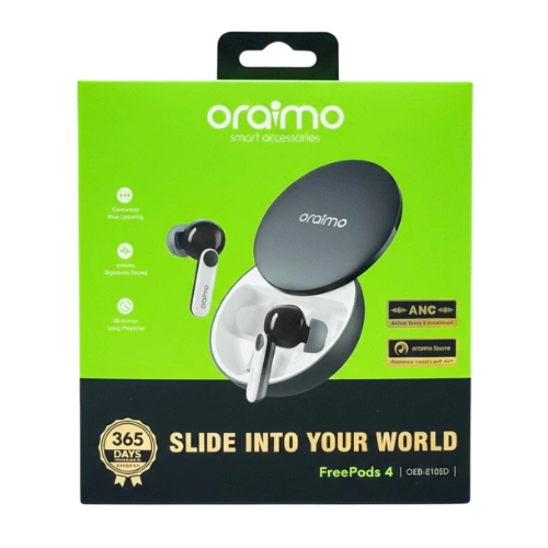 oraimo FreePods 4 OEB-E105D – Écouteurs True Wireless ANC, Autonomie jusqu’à 35 h, Bluetooth 5.2 – Image 2