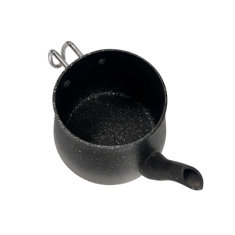 TATCH TEA_POT_1LG – Théière Granit 1L Noir et Argent avec Couvercle en Verre Trempé – Image 2