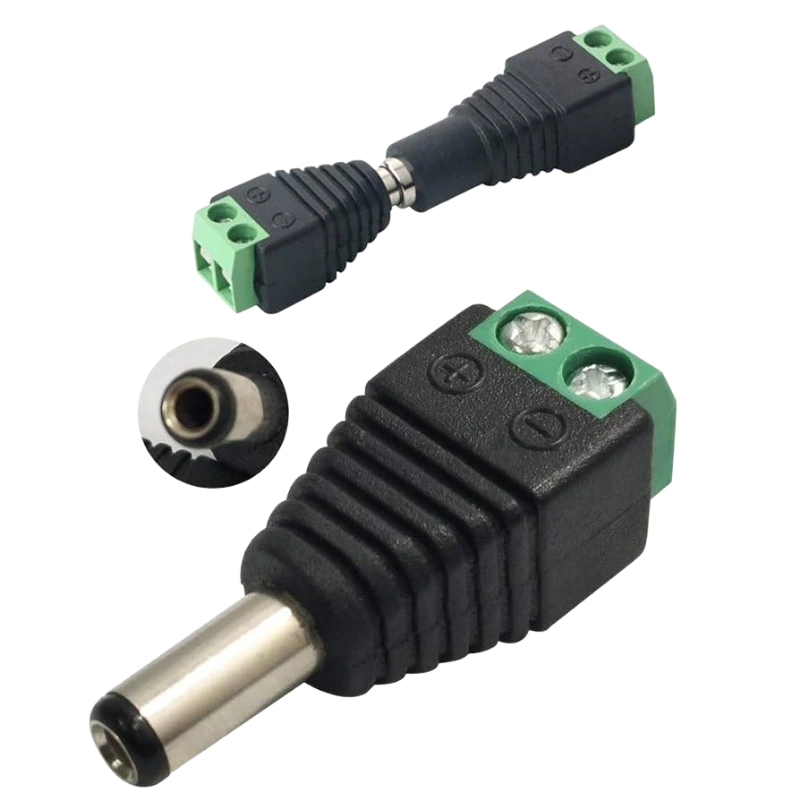 Connecteur Électrique DC – Bornier à Vis Mâle 5.5×2.1mm, Pratique et Fiable pour Alimentation 12V – Image 2