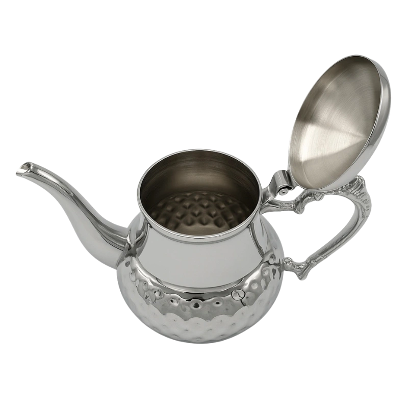 Bonomi WT-TP126-08C Théière Silver Bombée 0.8L – Élégante, Résistante et Design Classique – Image 3