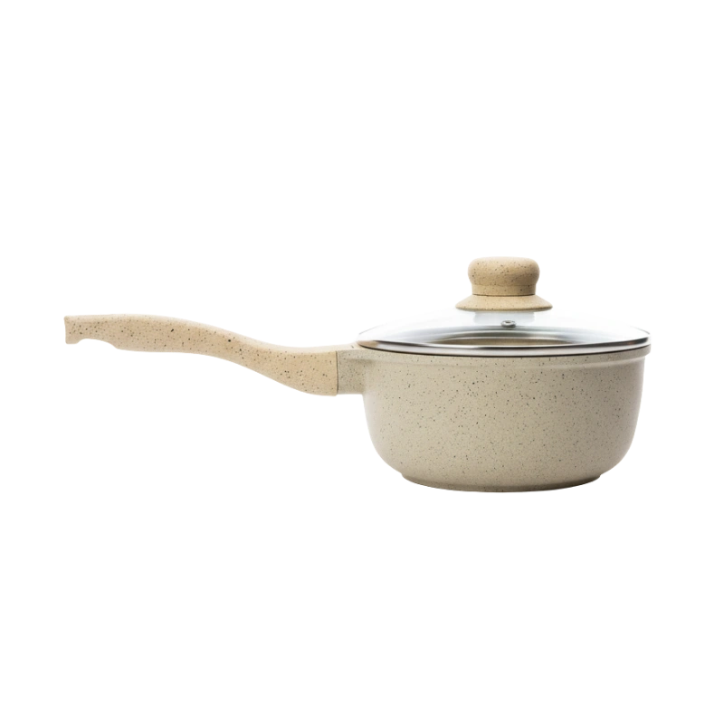 TATCH MP1880 Casserole 18 cm avec Couvercle – Casserole Antiadhésive en Pierre Pressée Haute Qualité – Image 2