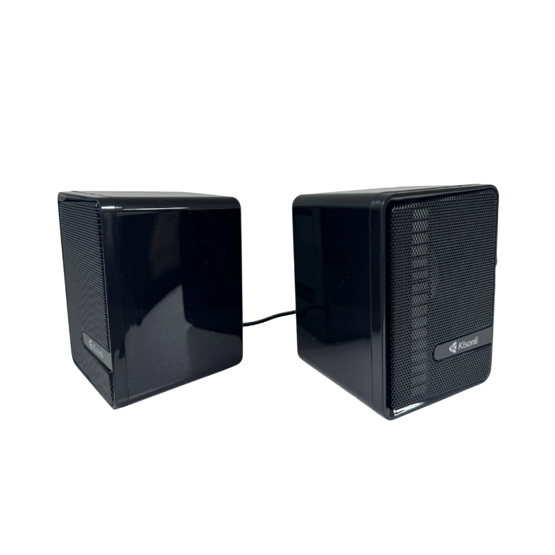 KISONLI SPK02X14 – Mini Haut-Parleurs PC RGB USB – Stéréo 2.0 Compact – Noir – Image 4