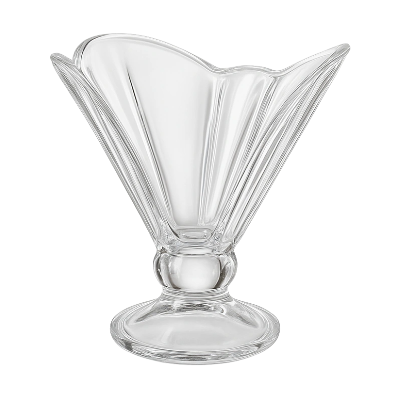 Bonomi F167 Set de 6 Coupes à Glace Carrées Fleur – Élégantes, Transparentes et Résistantes – Image 4