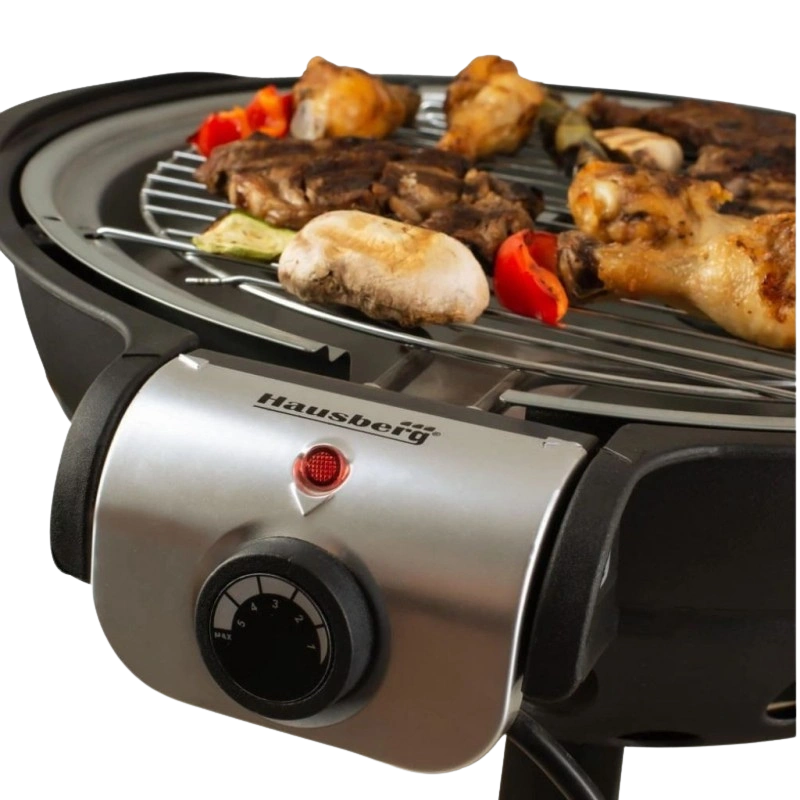 Hausberg HB-540 Ensemble Gril Électrique avec Support – Barbecue Puissant, Pratique et Facile à Utiliser – Image 3