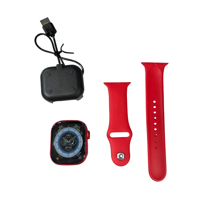 WAT02SERIE Watch Series 9 – Montre Connectée Intelligente Bluetooth avec Écran HD et Suivi Santé (Rouge) – Image 2
