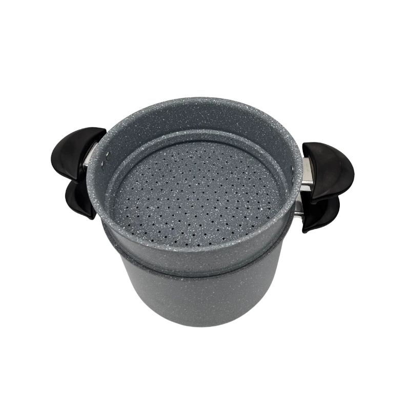 Bonomi HC-CUP0120 Couscoussier Granit 20CM 6L – Marmite Antiadhésive et Résistante – Image 4