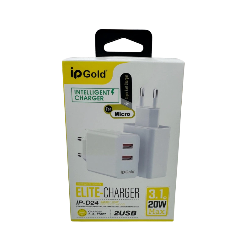 IP GOLD D24 – Chargeur Rapide 20W Micro USB Compact et Sécurisé – Image 3