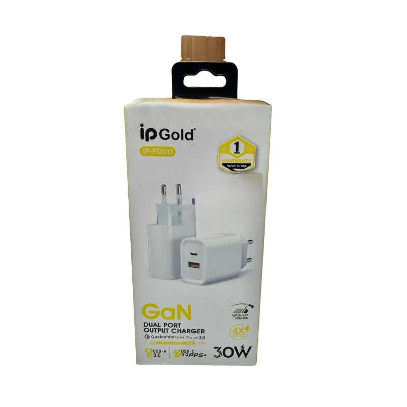 IP GOLD PD013 CH04PD013 – Chargeur Rapide 30W USB Type-C Power Delivery Sans Câble – Image 2