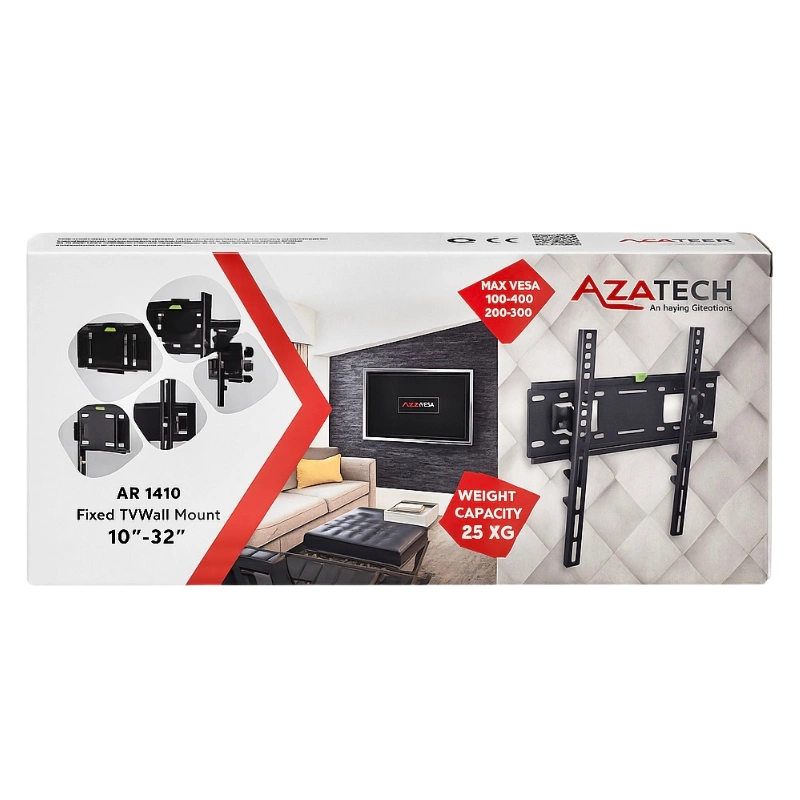AZATECH AR1410 Support TV – Support Mural Inclinable et Pivotant, Solide et Universel – Image 2