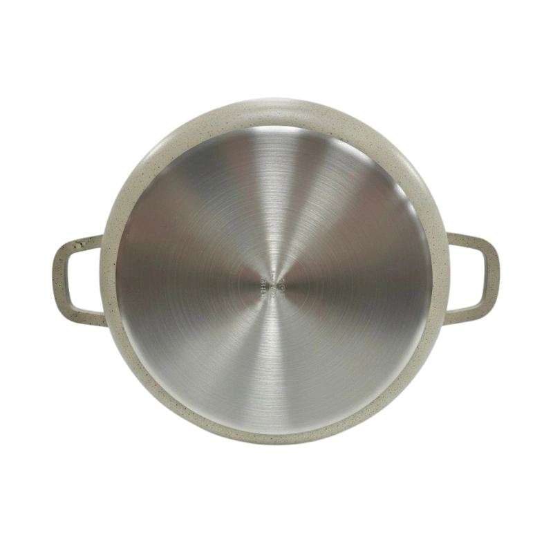 TATCH SP4080 – Poêle à Paella 40 cm Granit Beige avec Couvercle en Verre Trempé – Image 3