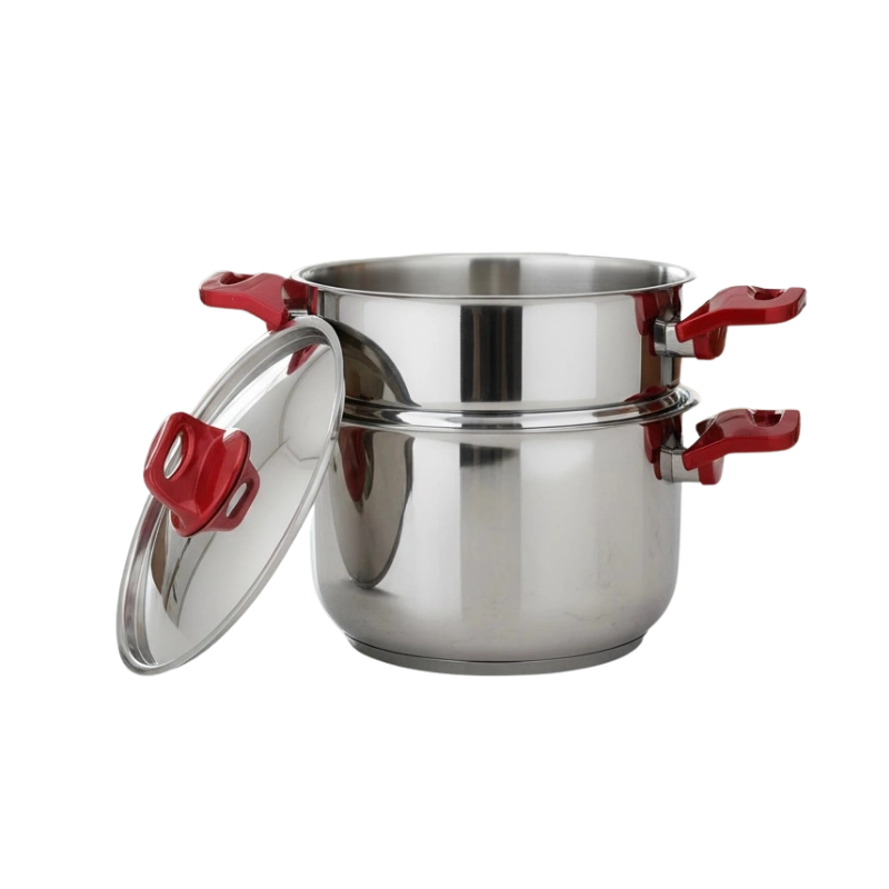 TATCH Couscoussier Inox 22 cm – Cuiseur Vapeur Multifonction avec Couvercle en Verre Trempé – Image 5