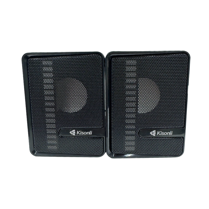 KISONLI SPK02X14 – Mini Haut-Parleurs PC RGB USB – Stéréo 2.0 Compact – Noir – Image 6
