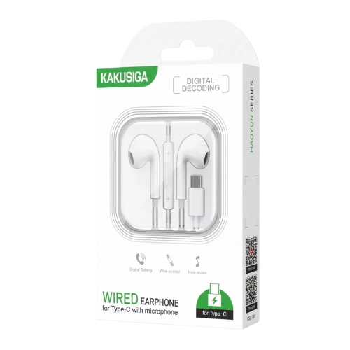 KAKUSIGA EC90KSC697 Écouteurs Filaire Type-C – Son Stéréo Haute Qualité avec Microphone Intégré – Image 3