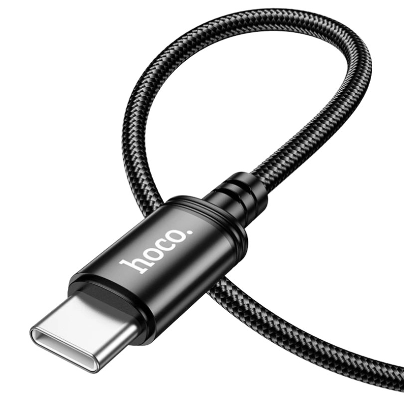 HOCO X89 Wind Câble USB à USB-C (3 A, Gaine Nylon Tressée, Connecteurs Alliage Aluminium) – Image 3