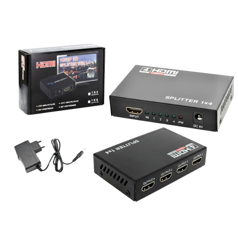 Splitter HDMI HDMI1-2SPLI 1x2 4K Electromax Maroc Vue détaillée Splitter HDMI HDMI1-2SPLI 1×2 4K - Electromax