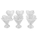 Bonomi F167 Set de 6 Coupes à Glace Carrées Fleur - Produit Electromax Maroc
