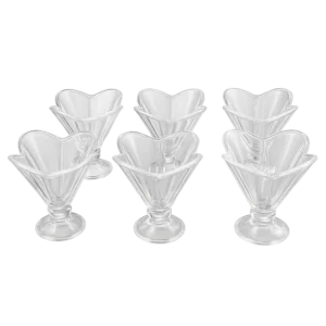 Bonomi F167 Set de 6 Coupes à Glace Carrées Fleur - Produit Electromax Maroc