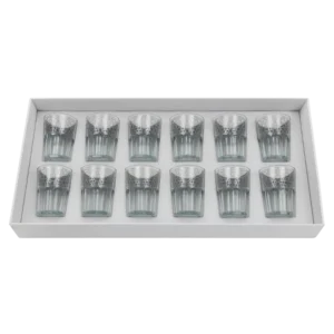 SAHARA NEJMA Verres lot de 12 argentés