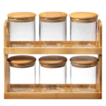 Elite MH-H3385 Set épices bambou 6 pots - Produit Electromax Maroc