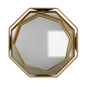 Plateaux A-6 métal doré 2 pièces - Produit Electromax Maroc