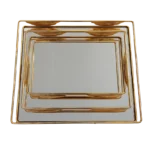 Plateaux A-5 métal doré 2 pièces - Produit Electromax Maroc